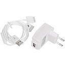 USB Power Adapter / Ladegerät mit USB-Datenkabel + Ladekabel für Apple iPad, iPad 2