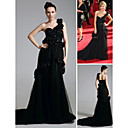 Ginnifer Goodwin A-line One Shoulder Court Train Tulle Emmy/ Evening Dress (FSD0377)