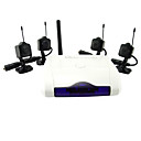 4 caméras de surveillance sans fil + récepteur