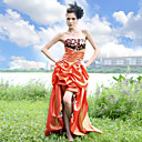 Sheath/ Column Sweetheart Asymetrical Sleeveless Satin/ Elastic Silk-like Satin Quick Delivery Dress (OFGH524)