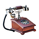 borracha telefone antigo de madeira (0666 m-15c)