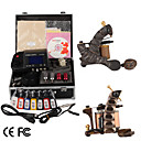damas de première qualité fabriqués à la main 2 machines de tatouage kit avec alimentation supérieure conduit (ly025)