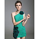 ALINA - Vestido de Cóctel de Gasa y Satén