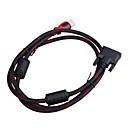 chapado en oro HDMI masculino a DVI 24 +1 pines macho adaptador de cable blindado (1,5 m)