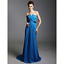 Clearance!Sheath/ Column Strapless Sweep/ Brush Train Chiffon Evening Dress inspired by Julia Louis-Dreyfus at Emmy Award