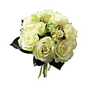 Elegant Silk Rose With Chiffon Decoration Round Wedding Bouquet/ Bridal Bouquet