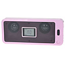 USB portátil recarregável falante de música mp3 com USB / SD / controle remoto (marrom)