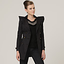 schouder ontwerp lange mouwen double-breasted trenchcoat / damesjassen (ff-b-0736763)