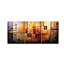 Hand-painted Abstract Oil Painting with Stretched Frame - Set of 3