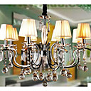 Iron Chrome 8-light K9 Crystal Chandelier With Lamp Shade (0835-AD88111)