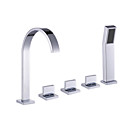 Messing Badewanne Wasserhahn mit Handbrause - verchromt