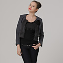 front konijn haar broche korte kapsel blazers / vrouwen outerwears (ff-b-0736768)