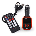 lcd auto mp3/mp4-speler fm transmitter met ir afstandsbediening-2G oranje