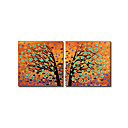 étiré 2-pc main peinture abstraite ensemble (0192-ycf103994)