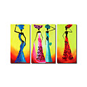 Stretched 3-pc Handmade Abstract Painting Set (0192-YCF103966)