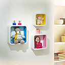 Wall Shelf - 3 pcs Floating Square Round-Angle Box Colourful Inside