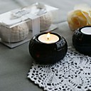 Sparkling Ceramic Ball Candle Holder with Tealight (Set of 2)