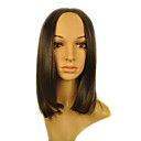 Capless Medium Length High Quality Synthetic Dark Brown Straight Hair Wig