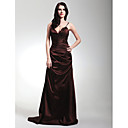 Sheath/Column Spaghetti Straps Sweep/Brush Train Stretch Satin Evening/Prom Dress