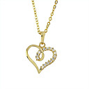 Shining CZ Cubic Zirconia With 18K Gold Plated Pendant