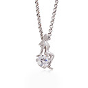 Shining CZ Cubic Zirconia With Platinum Plated Pendant