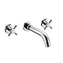 Contemporary Widespread Bathroom Sink Faucet (Wall Mount)