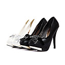 fogonazo superior zapatos de tacón alto cerrado dedos de los pies con zapatos de diamante de imitación de la moda (0987-d4943)