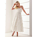 A-line Sweetheart Ankle-length Organza Wedding Dress