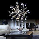 Chrome Finish Crystal Chandelier with 15 lights - Floral Shape Design