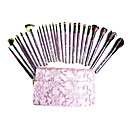 25 Pcs Wool Makeup Brush Set with Free Purple Case