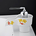 Elegant Waterfall Bathroom Sink Faucet with Ceramic Spout