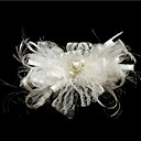 Gorgeous Satin With Imitation Pearl Wedding Bridal Headpiece