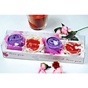Lavender Rose Towel with Heart-shaped Soaps Set(set of 2)