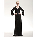 Sequined Sheath/ Column V-neck Floor-length Evening Dress inspired by Mary Hart at the 83rd Oscar