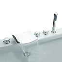 cromo cascada de tres asas grifo generalizado lavabo del baño