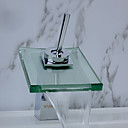 Contemporary Waterfall Bathroom Sink Faucet (Chrome Finish)