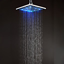 20x21cm LED Square Chrome Brass Showerhead