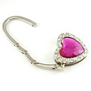 Fushia Acrylic Heart Shaped Purse Valet (Set of 4)