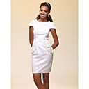 Satin Column Bateau Knee-length Cocktail Dress inspired by Rachel McAdams at Cannes Film Festival