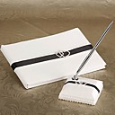 Deluxe Loving Hearts Wedding Guest Book And Pen Set