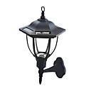 Solar Power LED Wall Light - Black Shade