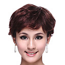 Capless Short 100% Human Hair Choclate Brown Curly Hair Wig