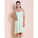 Sheath/Column Sweetheart Knee-length Chiffon Bridesmaid/ Wedding Party Dress