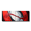 Hand-painted Abstract Oil Painting with Stretched Frame - Set of 4