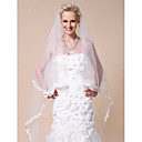 Two-tier Chapel Wedding Veil With Lace Applique Edge