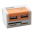 colorato USB 2.0 Combo 43 in 1 card reader con hi-speed 2 porte hub USB