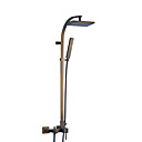 Fixation murale en laiton antique robinet de douche ensemble