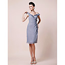 Sheath/Column Off-the-shoulder Knee-length Chiffon Mother of the Bride Dress
