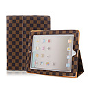 Brown Leather Case With Lattice For iPad2