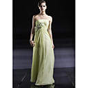A-line Strapless Floor-length Tencel Satin With Bow Evening/ Prom Dress